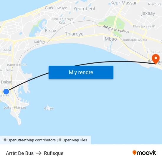 Arrêt De Bus to Rufisque map