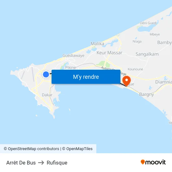 Arrêt De Bus to Rufisque map