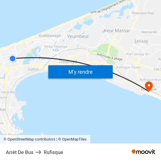 Arrêt De Bus to Rufisque map