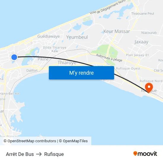 Arrêt De Bus to Rufisque map