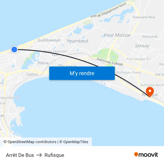 Arrêt De Bus to Rufisque map