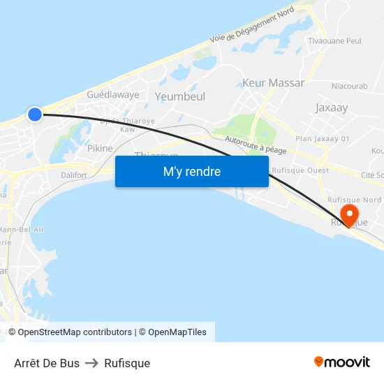 Arrêt De Bus to Rufisque map