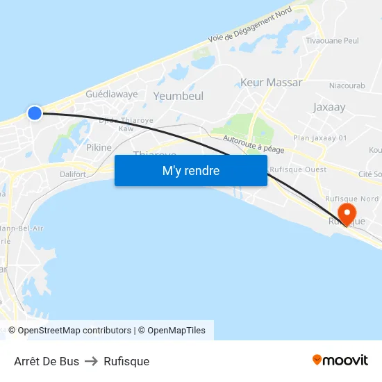 Arrêt De Bus to Rufisque map