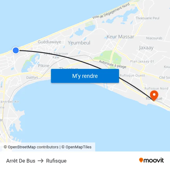 Arrêt De Bus to Rufisque map