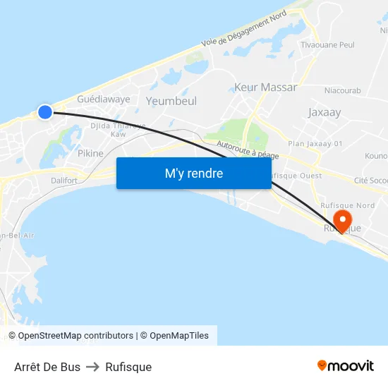 Arrêt De Bus to Rufisque map