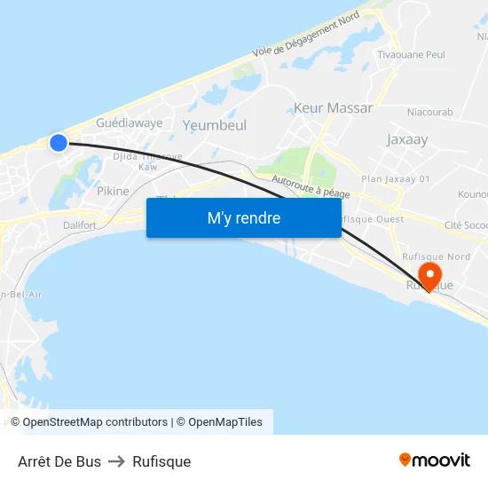 Arrêt De Bus to Rufisque map