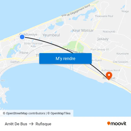 Arrêt De Bus to Rufisque map
