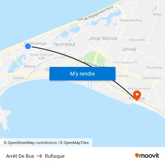 Arrêt De Bus to Rufisque map