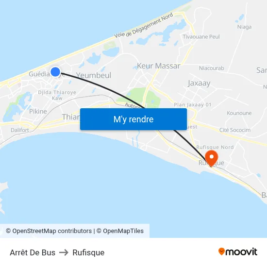 Arrêt De Bus to Rufisque map
