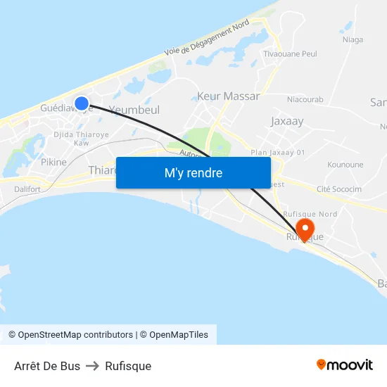 Arrêt De Bus to Rufisque map