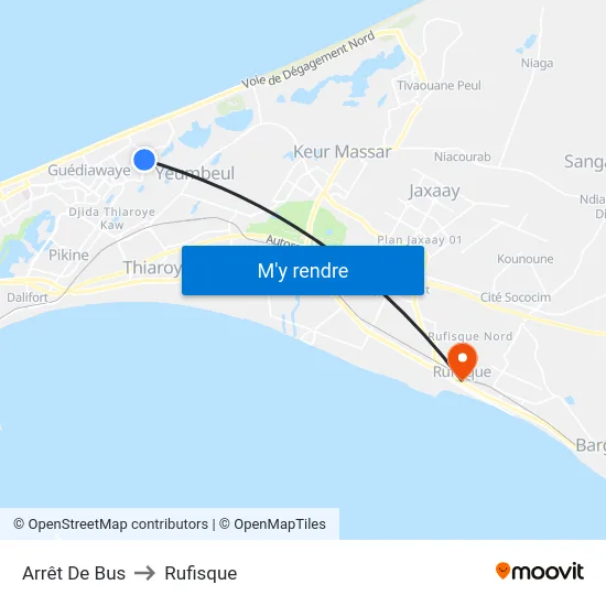 Arrêt De Bus to Rufisque map