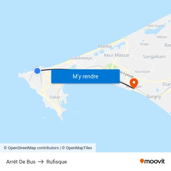 Arrêt De Bus to Rufisque map