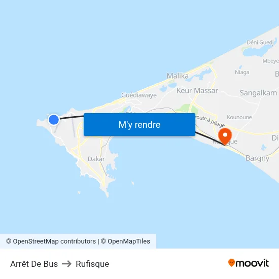 Arrêt De Bus to Rufisque map