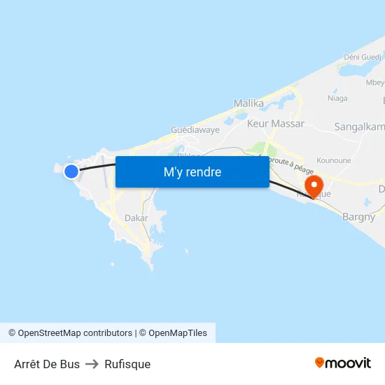 Arrêt De Bus to Rufisque map