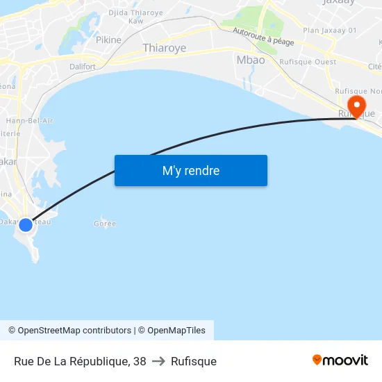 Rue De La République, 38 to Rufisque map