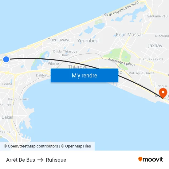 Arrêt De Bus to Rufisque map