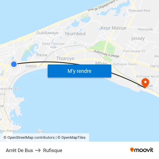Arrêt De Bus to Rufisque map