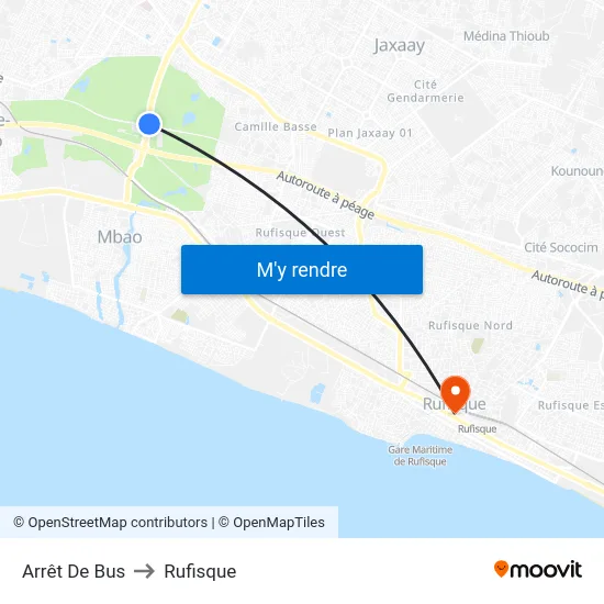 Arrêt De Bus to Rufisque map