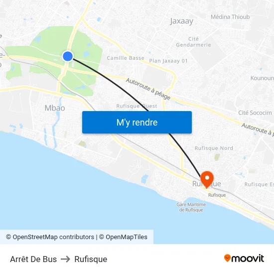 Arrêt De Bus to Rufisque map