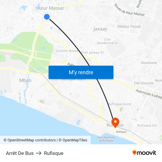 Arrêt De Bus to Rufisque map