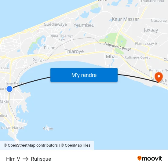 Hlm V to Rufisque map