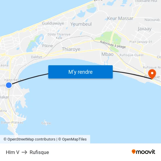 Hlm V to Rufisque map