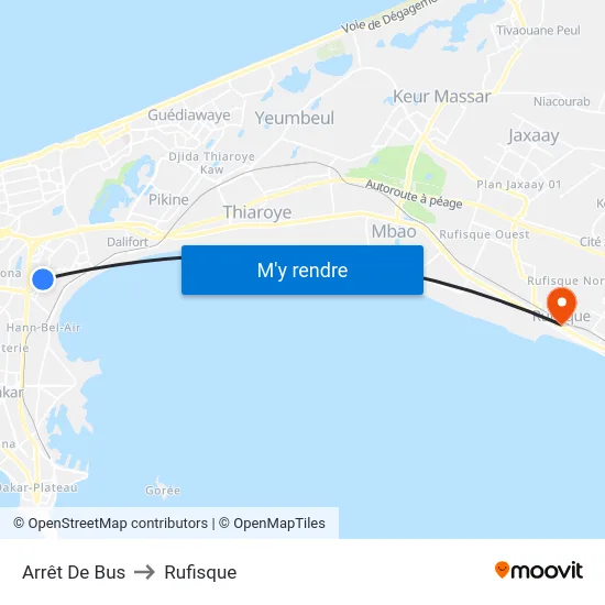 Arrêt De Bus to Rufisque map