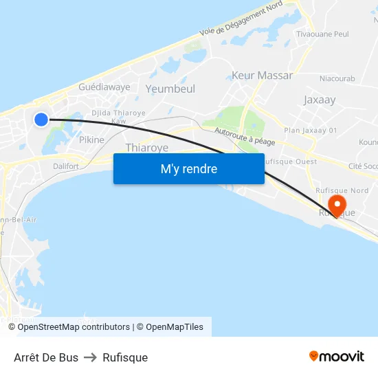 Arrêt De Bus to Rufisque map