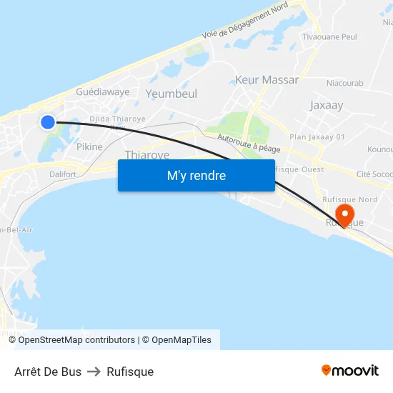 Arrêt De Bus to Rufisque map