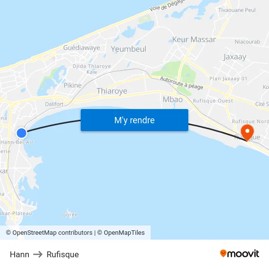 Hann to Rufisque map