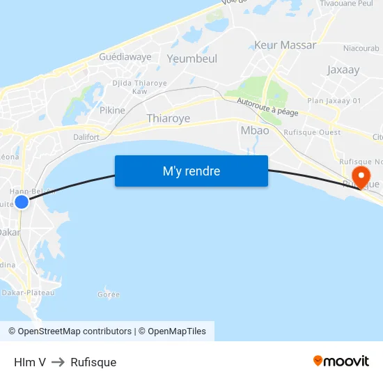 Hlm V to Rufisque map