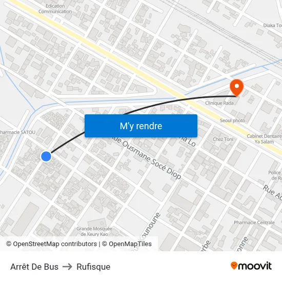 Arrêt De Bus to Rufisque map