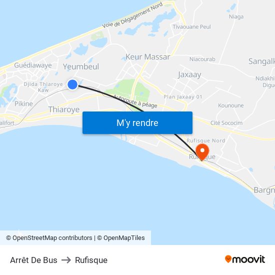 Arrêt De Bus to Rufisque map