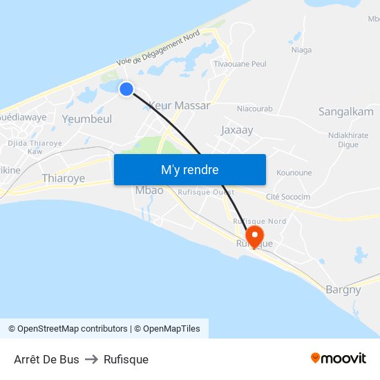 Arrêt De Bus to Rufisque map