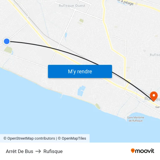 Arrêt De Bus to Rufisque map