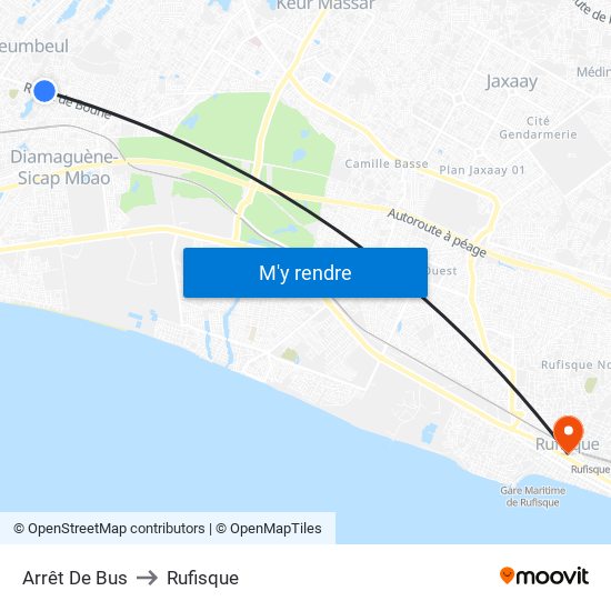 Arrêt De Bus to Rufisque map
