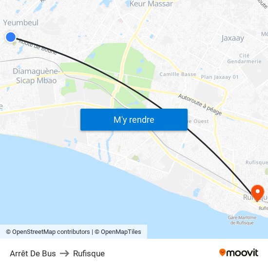 Arrêt De Bus to Rufisque map