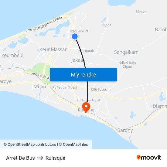 Arrêt De Bus to Rufisque map
