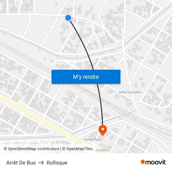 Arrêt De Bus to Rufisque map