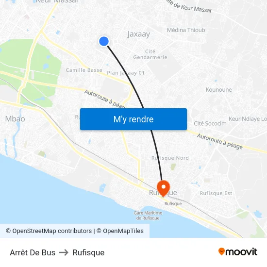 Arrêt De Bus to Rufisque map