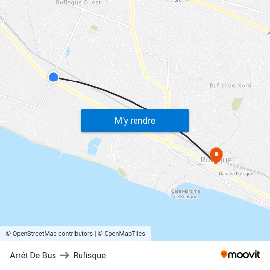 Arrêt De Bus to Rufisque map