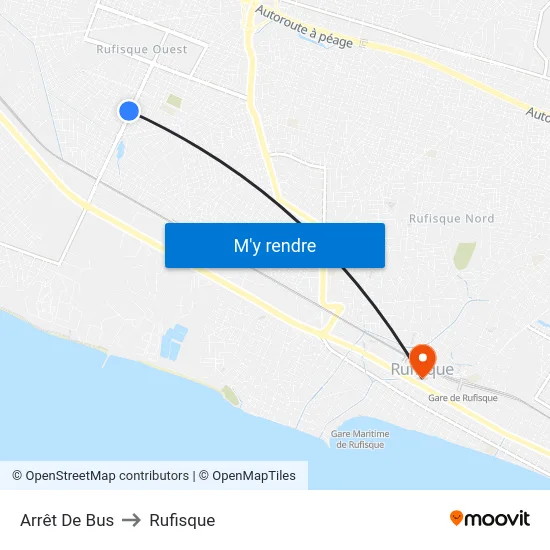 Arrêt De Bus to Rufisque map