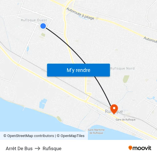 Arrêt De Bus to Rufisque map
