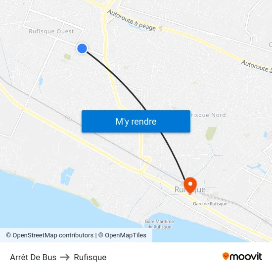 Arrêt De Bus to Rufisque map
