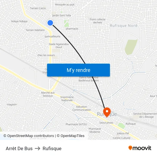Arrêt De Bus to Rufisque map