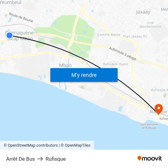 Arrêt De Bus to Rufisque map