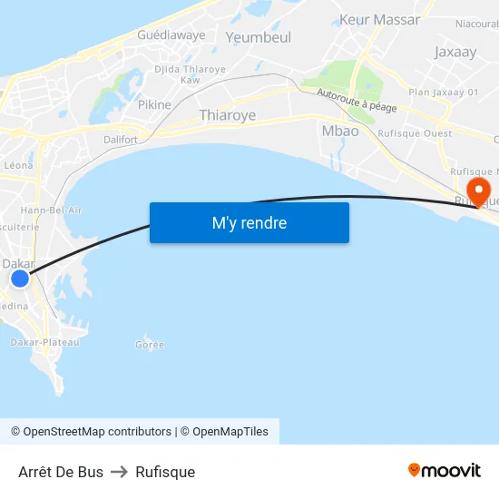 Arrêt De Bus to Rufisque map