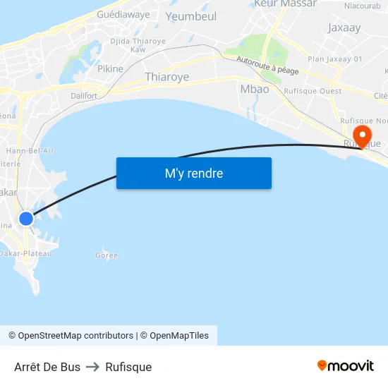 Arrêt De Bus to Rufisque map