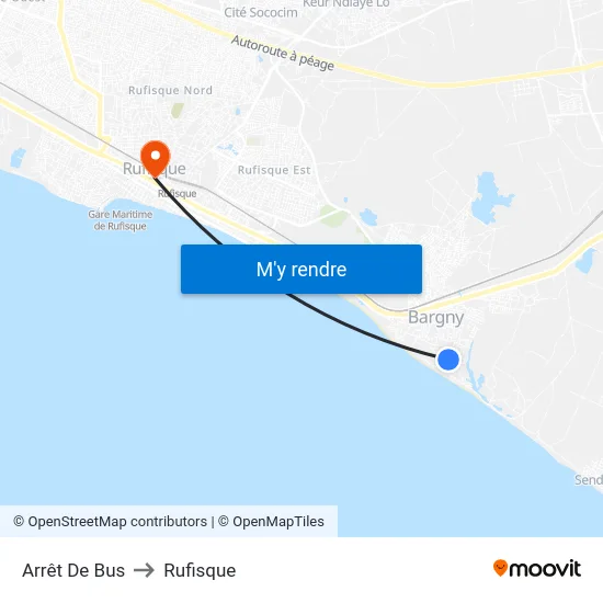 Arrêt De Bus to Rufisque map