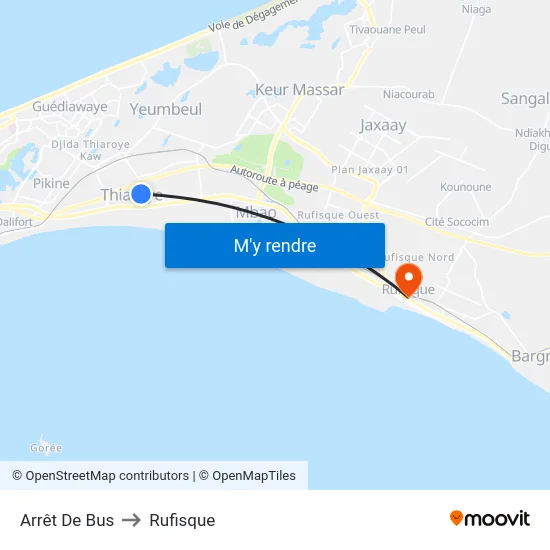 Arrêt De Bus to Rufisque map